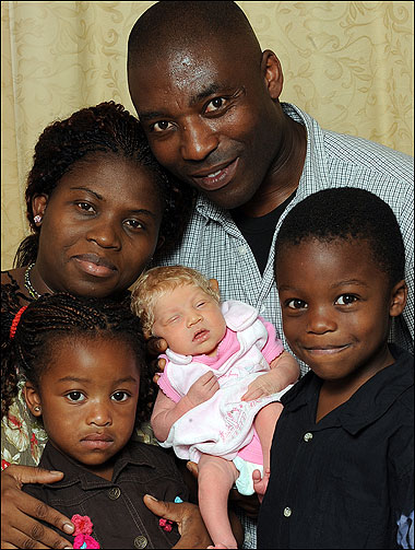 black parents-white baby